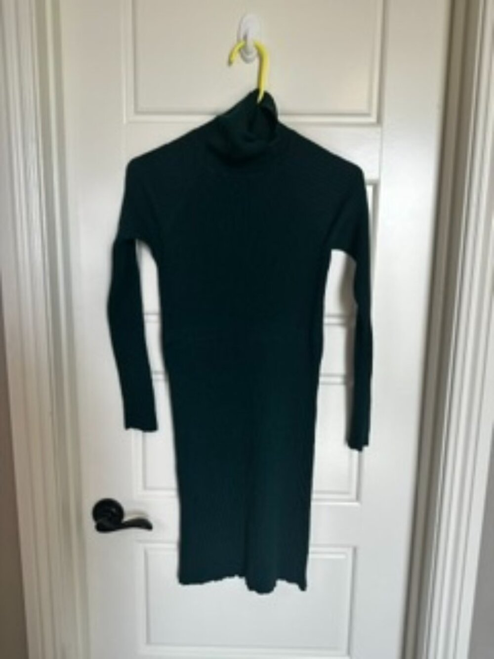 Vintage Ann Taylor Dark Green Sweater Dress Long Sleeve